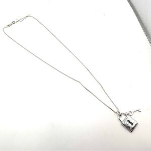 Lock and Key Silver Necklace | N099